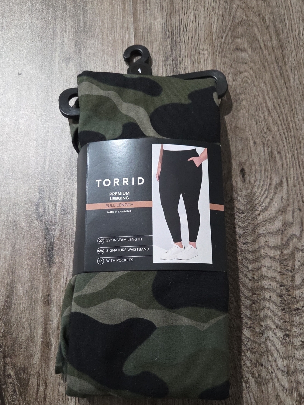 torrid Olive & Black Camo Full-Length Leggings Plus Size 1x 27" Inseam NWT